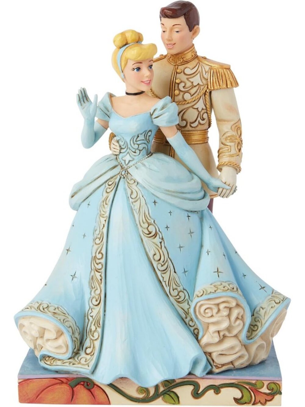 Charming Cinderella & Prince Figurine - Hand-Painted Disney Princess Collectible